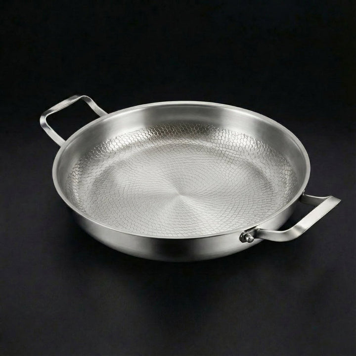 Hand-Hammered Titanium Family Set: 4 Pans & Utensils 6