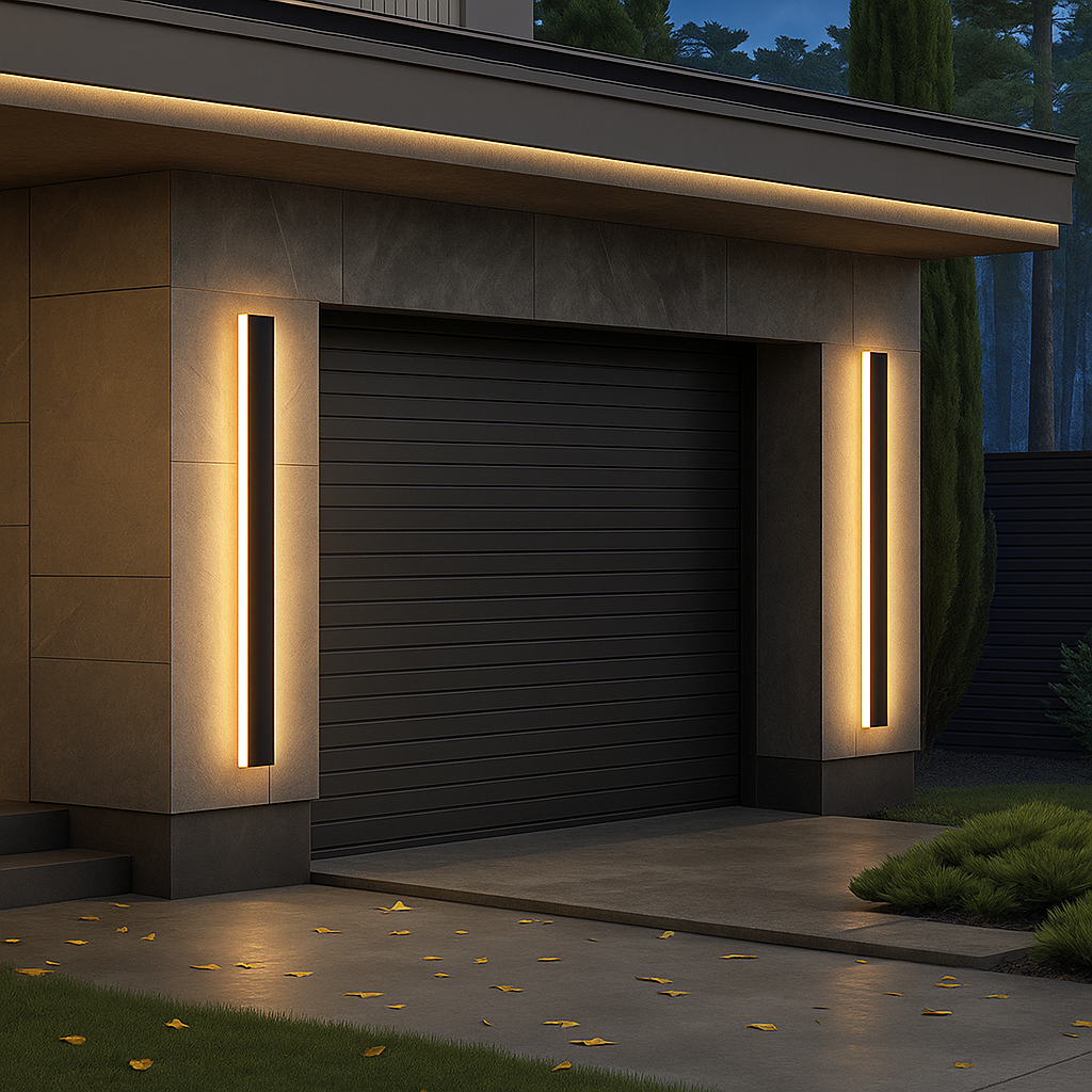 Minimalist Outdoor LED Wall Light, Linear Iron, 3000K Warm White 3