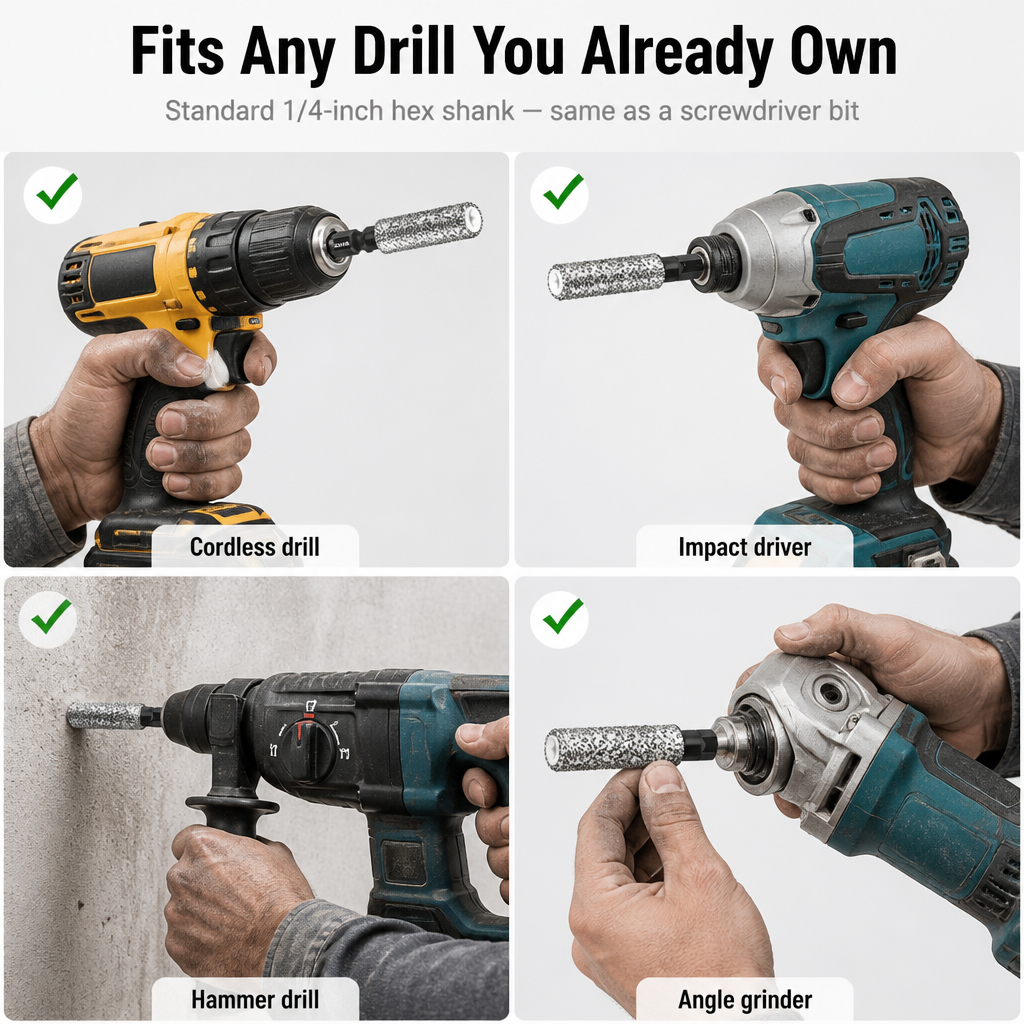 Dry Diamond Drill Bit for Tile, Marble & Glass – No Water Needed 4