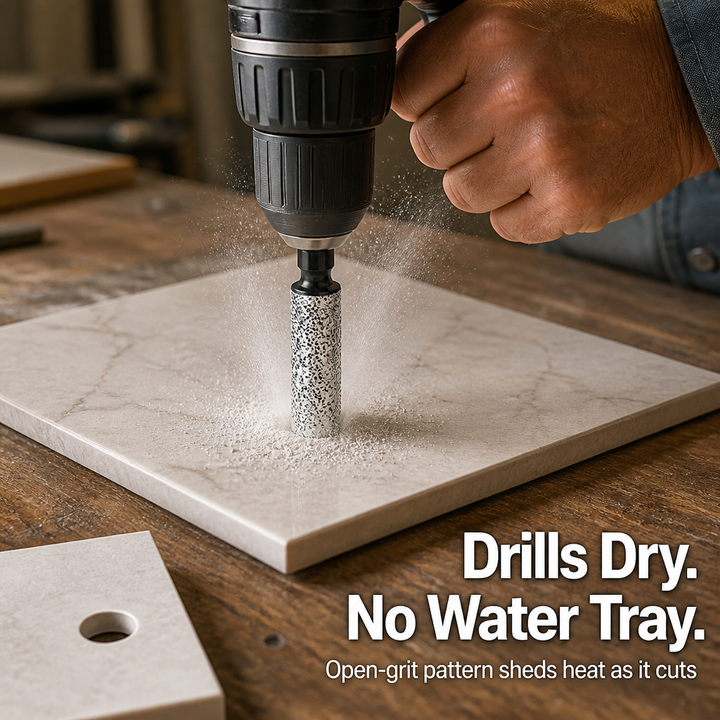 Dry Diamond Drill Bit for Tile, Marble & Glass – No Water Needed 5