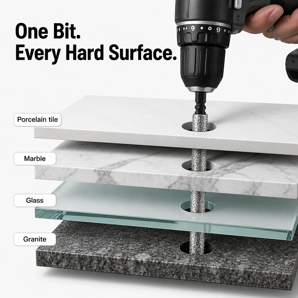 Dry Diamond Drill Bit for Tile, Marble & Glass – No Water Needed 6