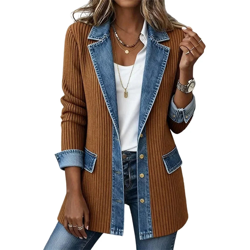 Versatile Ribbed Coat for Everyday Wear 14
