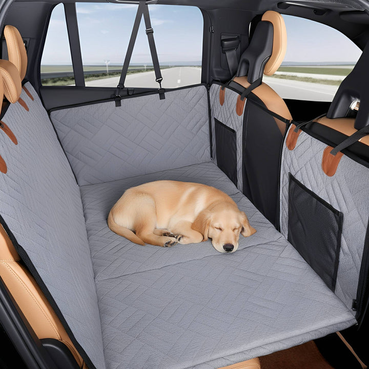 Waterproof Dog Back Seat Extender with Rigid Base and Memory Foam Bed 12