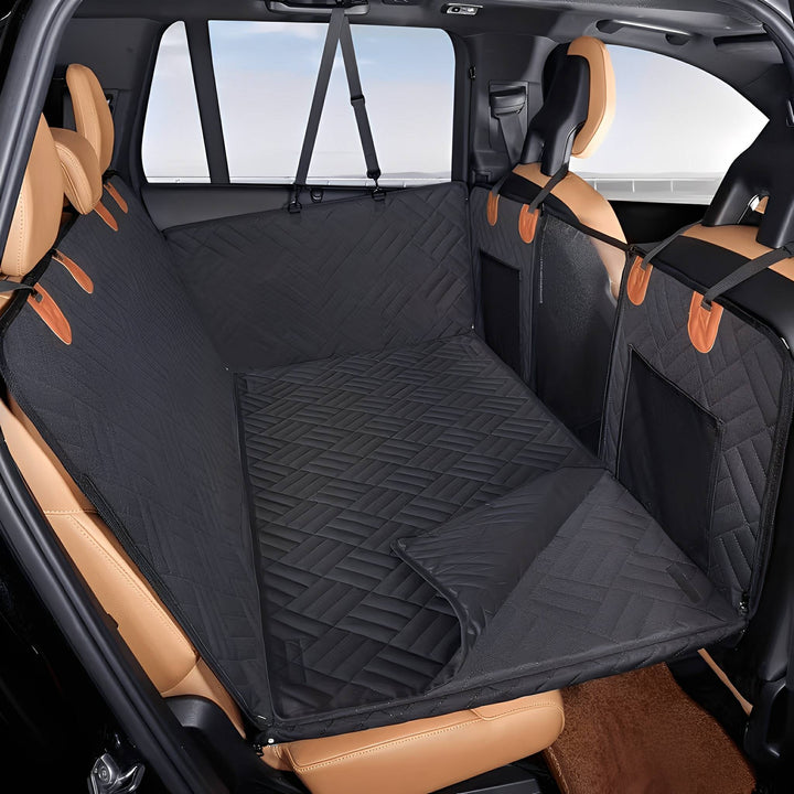 Waterproof Dog Back Seat Extender with Rigid Base and Memory Foam Bed 7