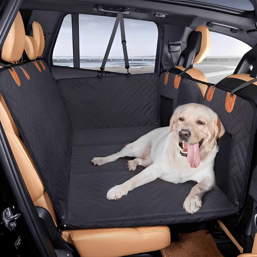 Waterproof Dog Back Seat Extender with Rigid Base and Memory Foam Bed 1