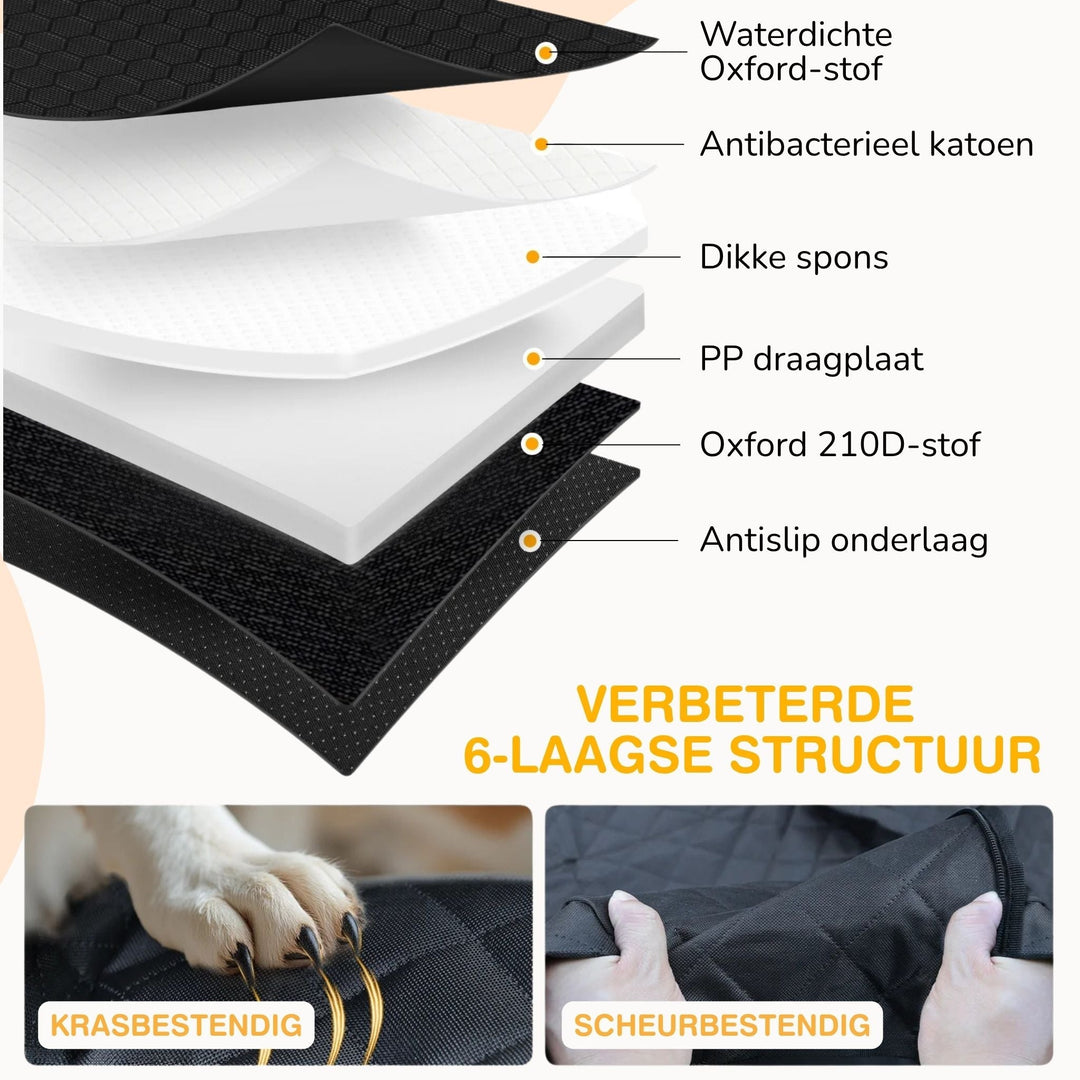 Waterproof Dog Back Seat Extender with Rigid Base and Memory Foam Bed 6