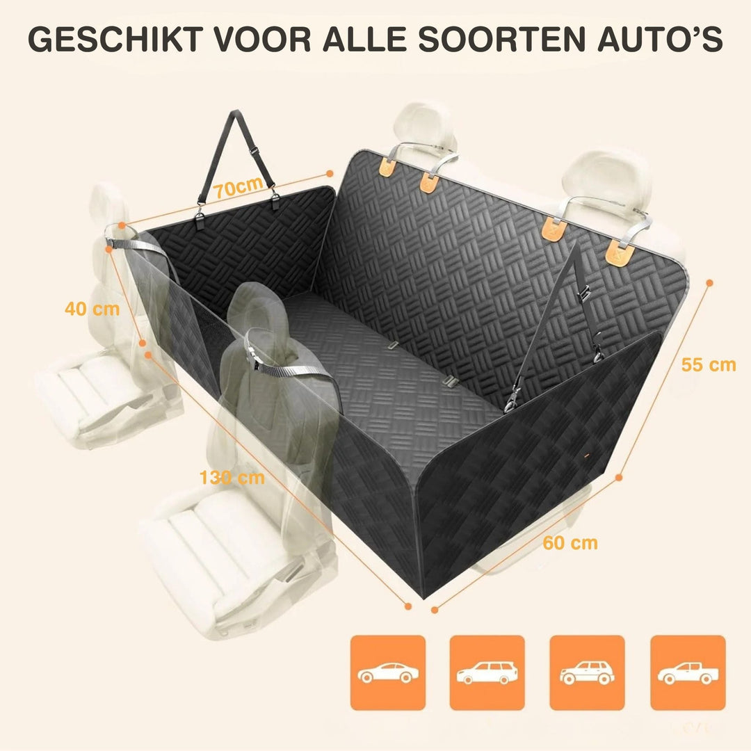 Waterproof Dog Back Seat Extender with Rigid Base and Memory Foam Bed 9