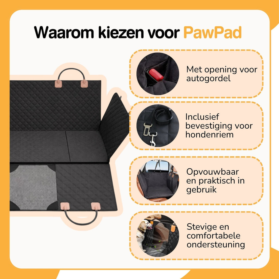 Waterproof Dog Back Seat Extender with Rigid Base and Memory Foam Bed 4