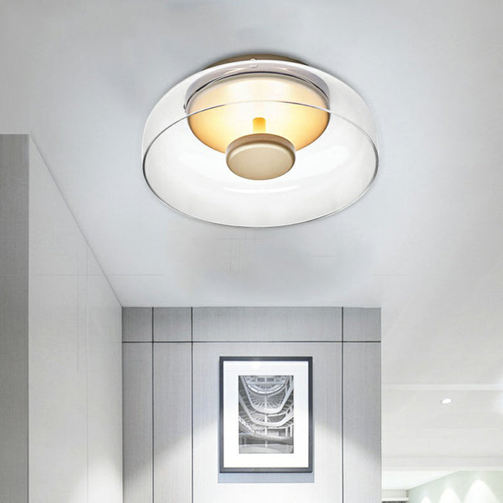 Modern LED Ceiling Light with Smoked Glass Shade 3