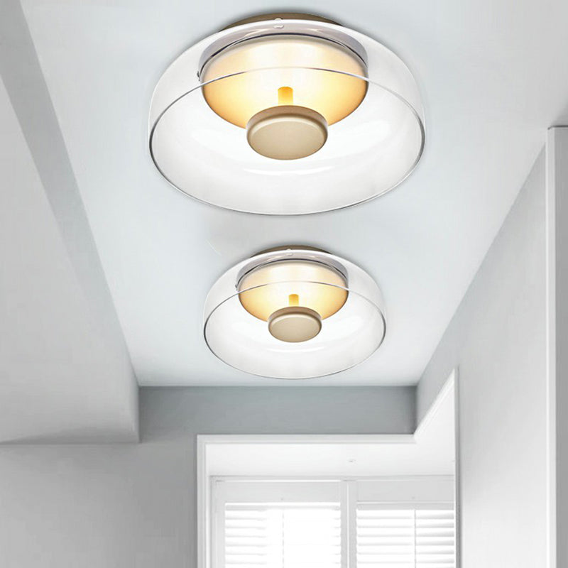 Modern LED Ceiling Light with Smoked Glass Shade 4