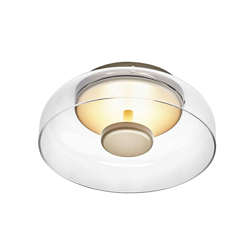 Modern LED Ceiling Light with Smoked Glass Shade 5