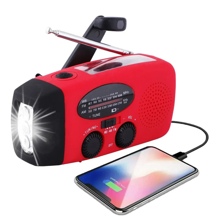 Hand Crank Emergency Radio with NOAA Weather Alerts, LED Flashlight and Power Bank 3