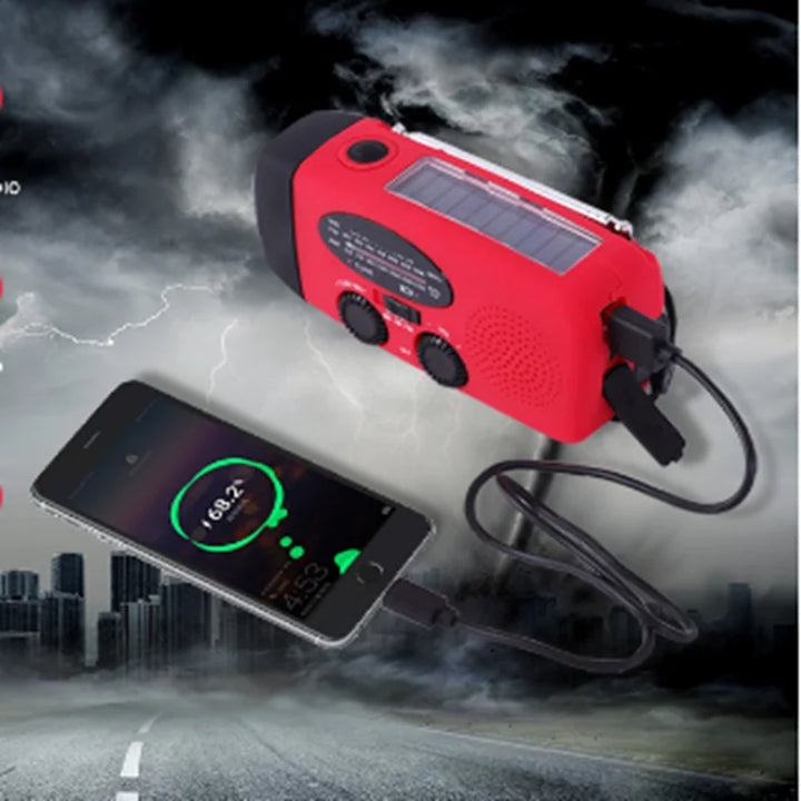 Hand Crank Emergency Radio with NOAA Weather Alerts, LED Flashlight and Power Bank 6
