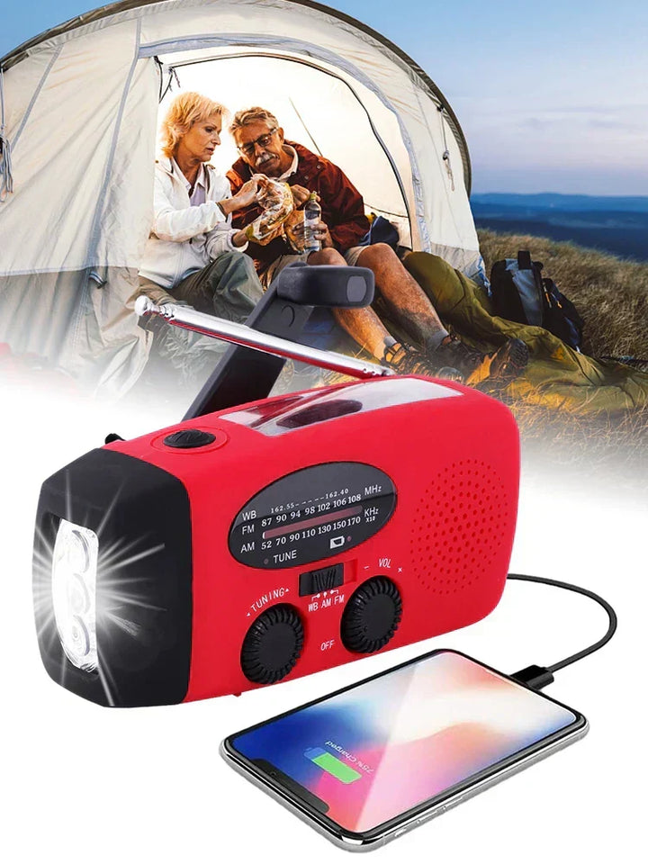 Hand Crank Emergency Radio with NOAA Weather Alerts, LED Flashlight and Power Bank 4