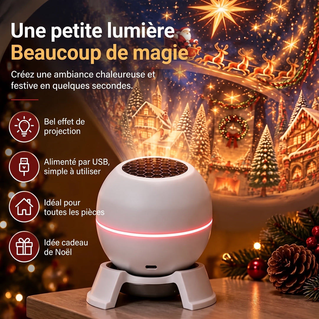 Christmas Light Projector with Animated Holiday Patterns, USB Powered 2