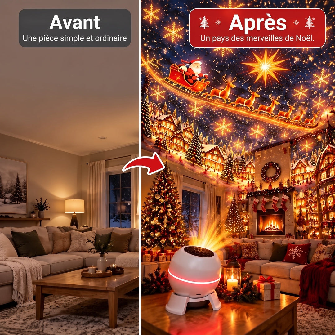 Christmas Light Projector with Animated Holiday Patterns, USB Powered 3