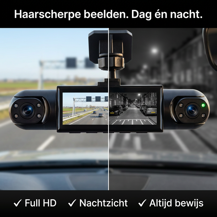 360° Dashcam with 4 Cameras, GPS Timestamp and Night Vision 3