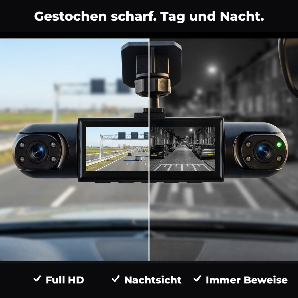 4-Channel Dash Cam with Night Vision, GPS and 360° Coverage 3