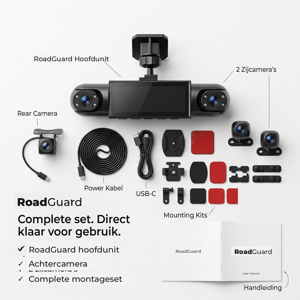 360° Dashcam with 4 Cameras, GPS Timestamp and Night Vision 6