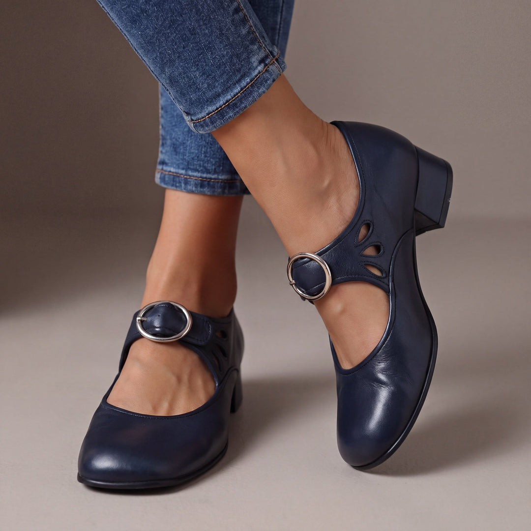 Strappy Buckle Pumps with Padded Insole 4