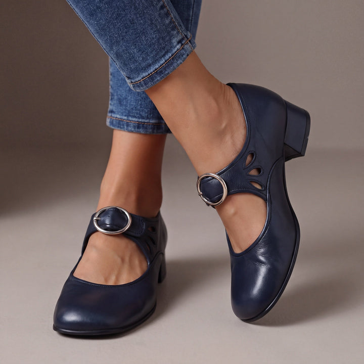 Strappy Buckle Pumps with Padded Insole 4