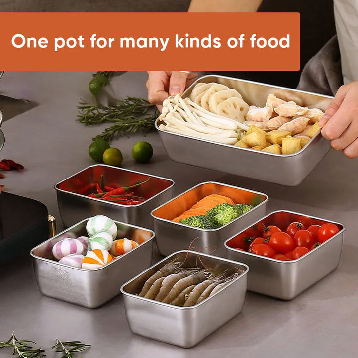 Stainless Steel Food Storage Containers, Durable and Eco-Friendly 3