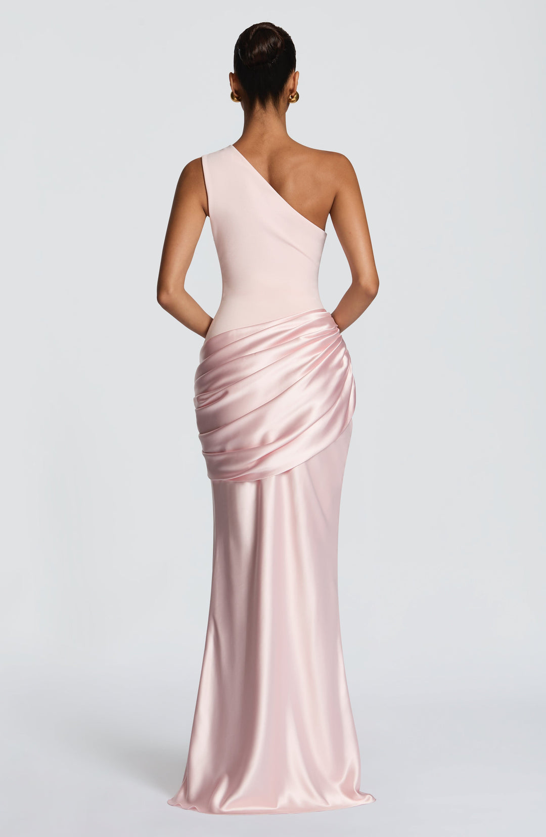 Abbey One-Shoulder Satin Maxi Dress 28