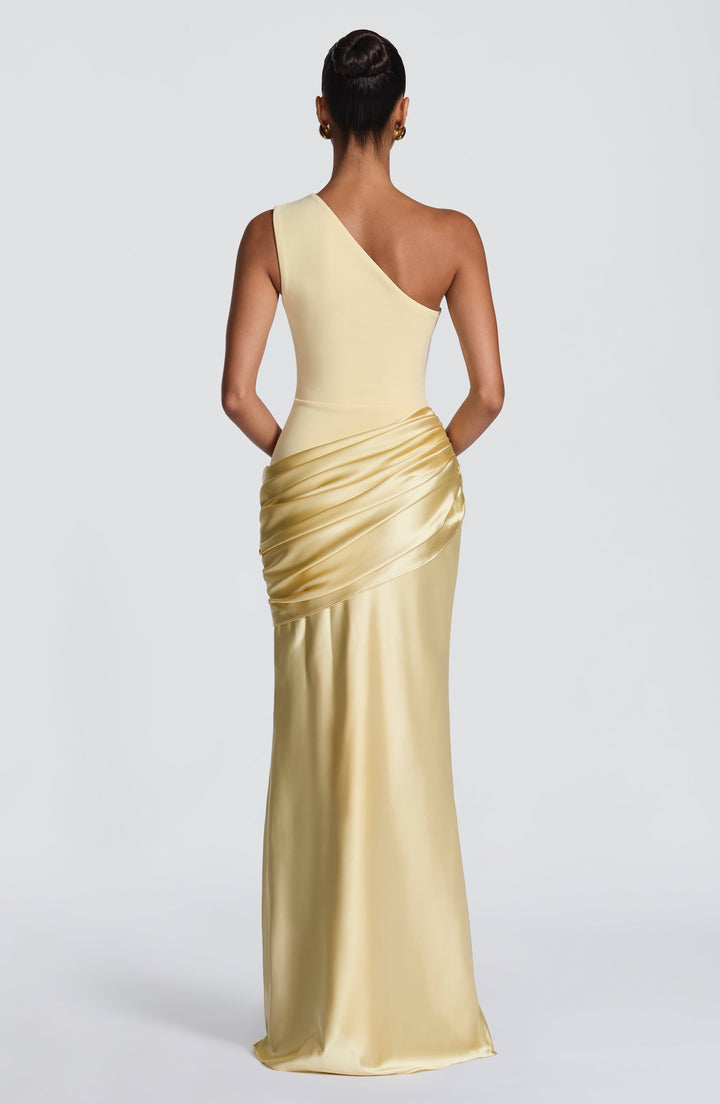 Abbey One-Shoulder Satin Maxi Dress 46