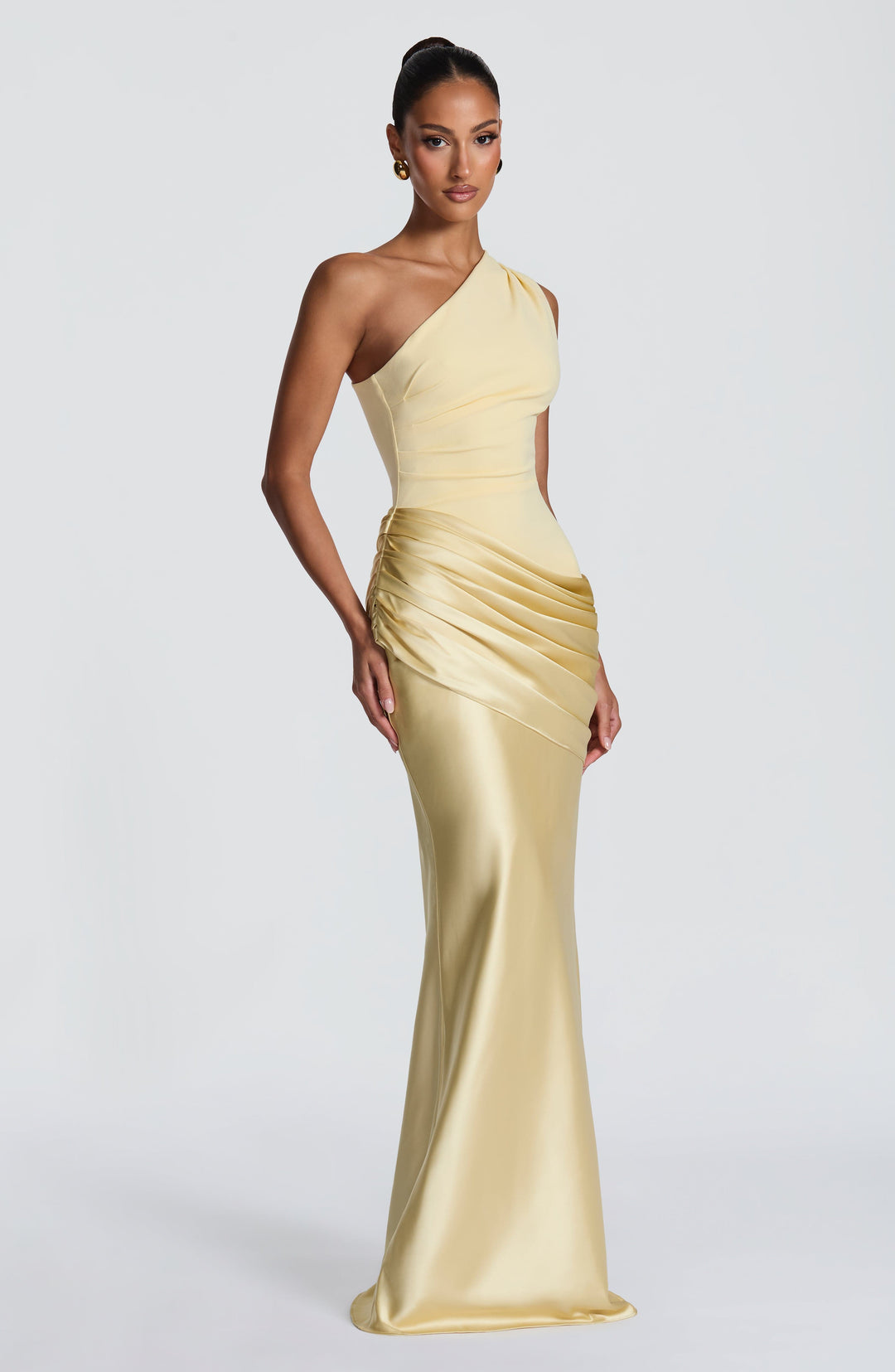 Abbey One-Shoulder Satin Maxi Dress 47