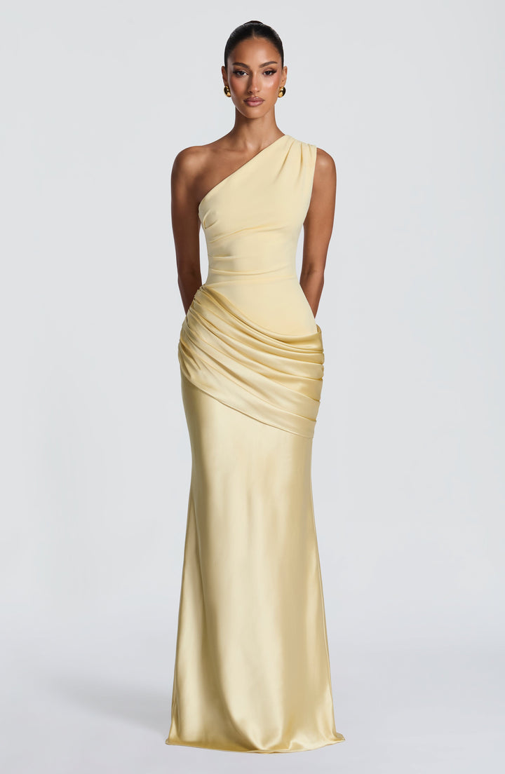 Abbey One-Shoulder Satin Maxi Dress 45