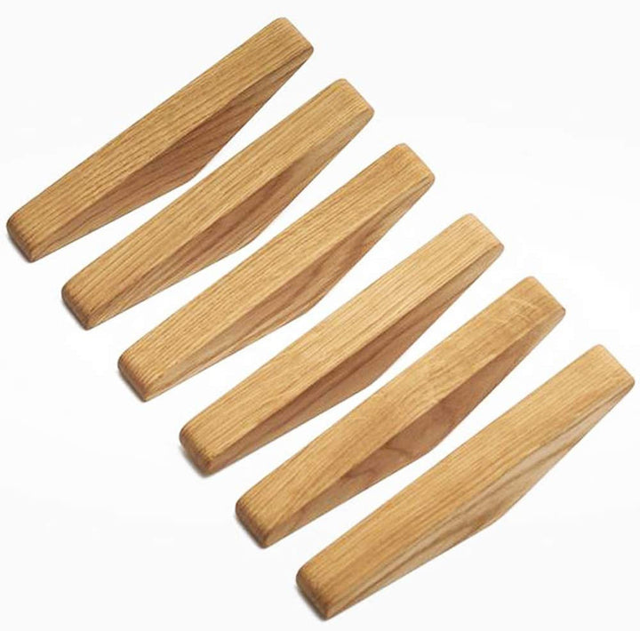 Minimalist Wooden Wall Hooks for Home - Set of 6 1