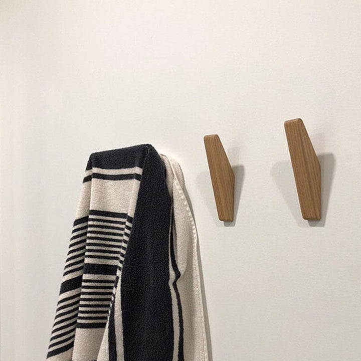 Minimalist Wooden Wall Hooks for Home - Set of 6 4