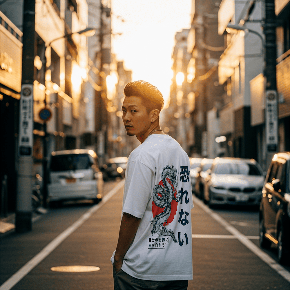 Oversized Japanese-Style Graphic T-Shirt 8