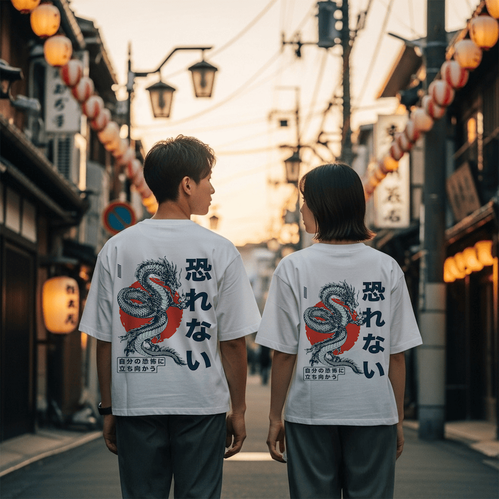 Oversized Japanese-Style Graphic T-Shirt 9