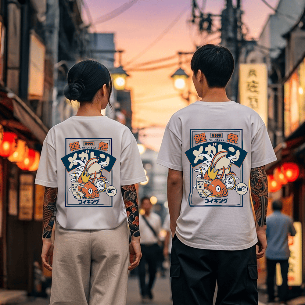 Koi Fish Oversized Japanese T-Shirt 9