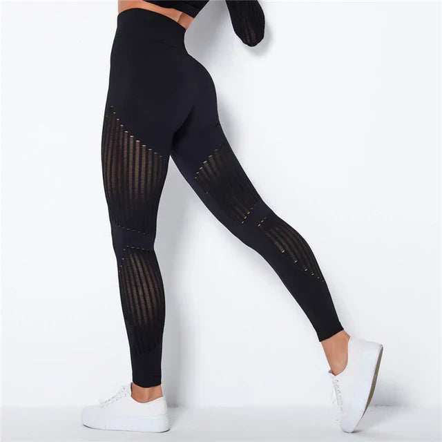 Compression Leggings for a Smoother Look with Contour Seams 2