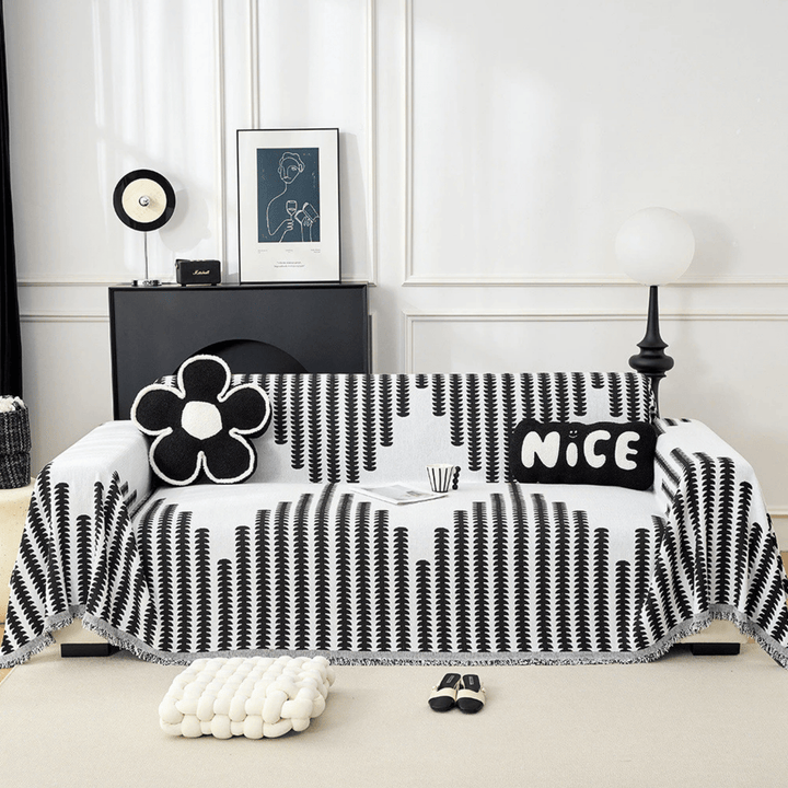 Pet-Friendly Chenille Sofa Cover, Scratch-Resistant and Reversible 1