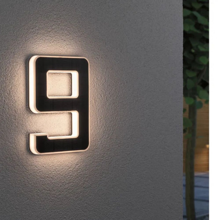 Solar Illuminated House Number with LED and Dusk Sensor 10