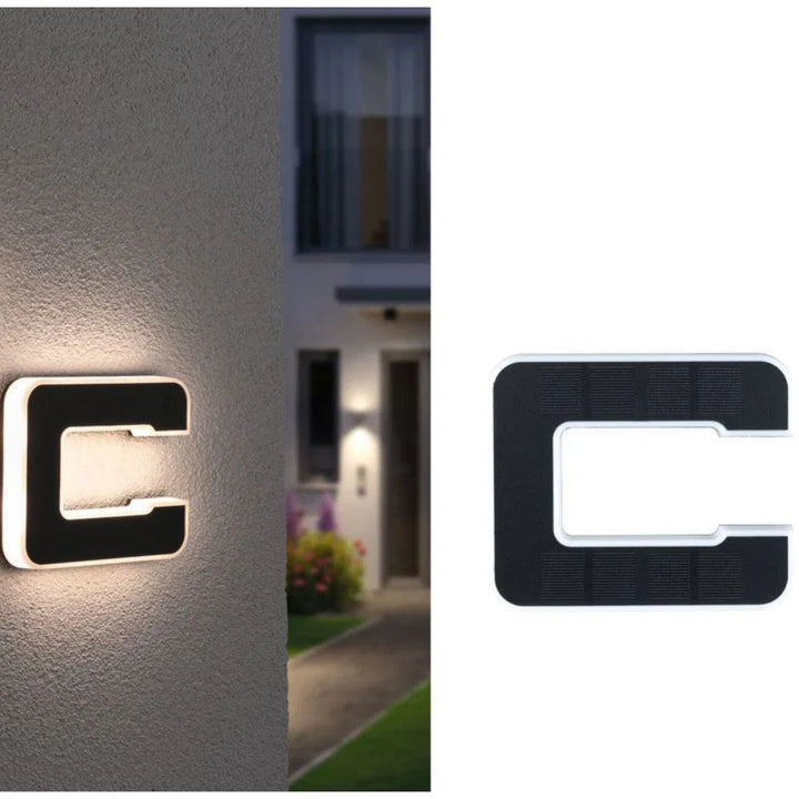 Solar Illuminated House Number with LED and Dusk Sensor 13
