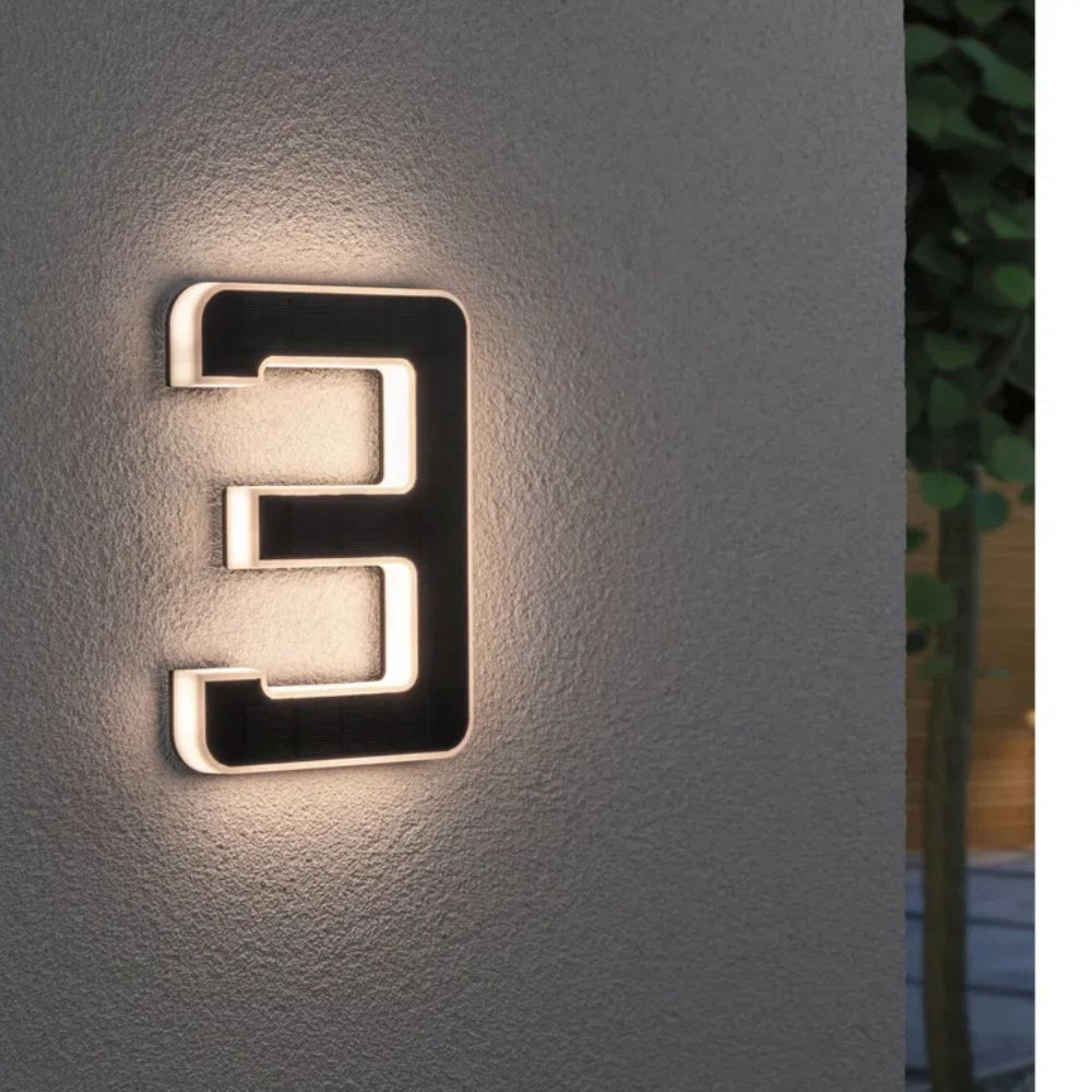 Solar Illuminated House Number with LED and Dusk Sensor 4