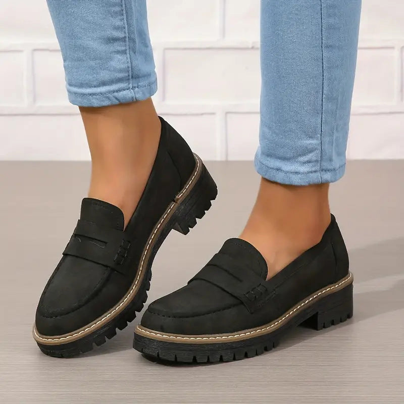 Orthopedic Comfort Loafers with Cushioned Platform Sole 6