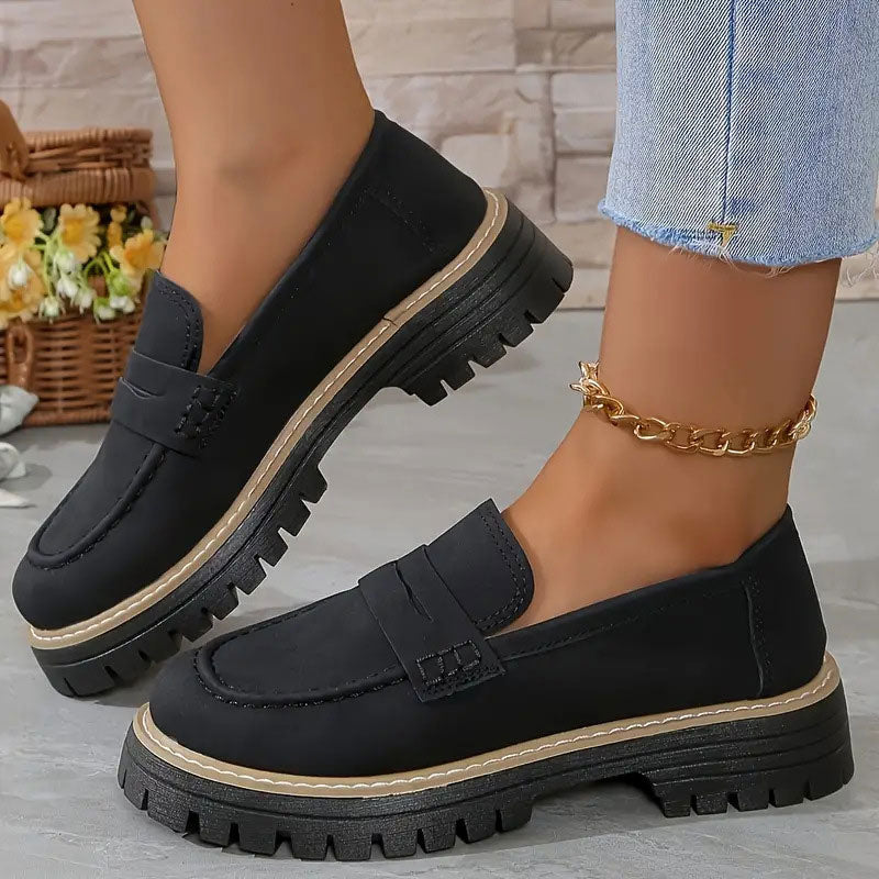 Orthopedic Comfort Loafers with Cushioned Platform Sole 12