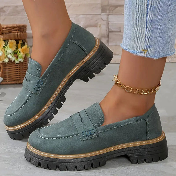 Orthopedic Comfort Loafers with Cushioned Platform Sole 15