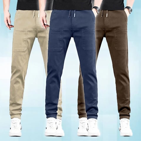 Men's Stretch Cargo Pants in Nylon/Spandex with 6 Pockets, Water Repellent, Quick Dry 22