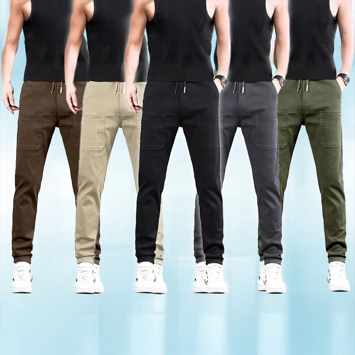 Men's Stretch Cargo Pants in Nylon/Spandex with 6 Pockets, Water Repellent, Quick Dry 23