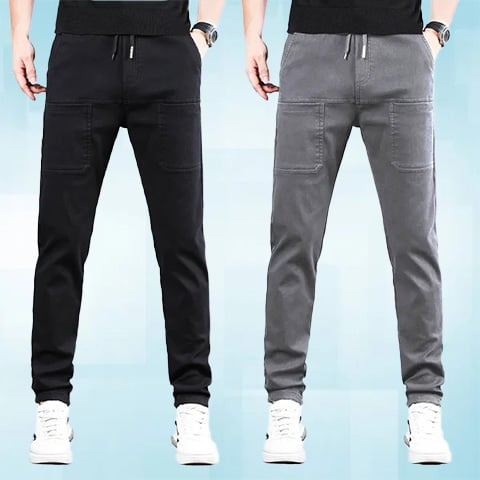 Men's Stretch Cargo Pants in Nylon/Spandex with 6 Pockets, Water Repellent, Quick Dry 25