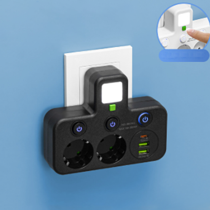 Power Strip with USB and Switches | Multi-Outlet Surge Protector 2500W 24