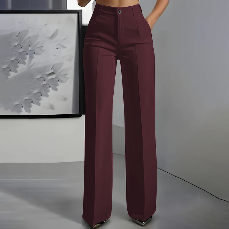 Women's High-Waist Dress Pants | Straight Leg & Crease | Sizes S-3XL 4