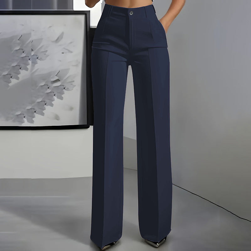 Women's High-Waist Dress Pants | Straight Leg & Crease | Sizes S-3XL 2