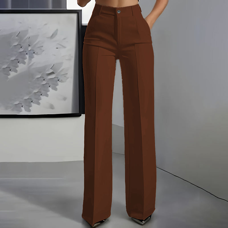 Women's High-Waist Dress Pants | Straight Leg & Crease | Sizes S-3XL 8